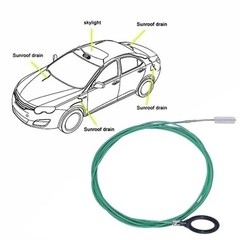 Car Drain Unclogger Brush 2/3M Sunroof Hose Cleaner Pipe Cleaning Tool