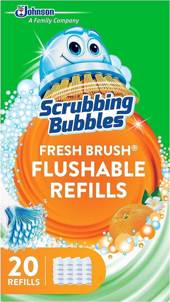 Flushable Toilet Bowl Wand Cleaner Refills, Fresh Brush Cleaner Toilet Refill Pa