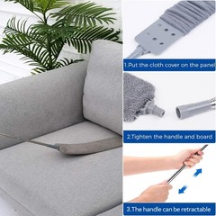 Dust Cleaner Microfiber Duster Gap Dust Cleaning Artifact With Extension Pole &