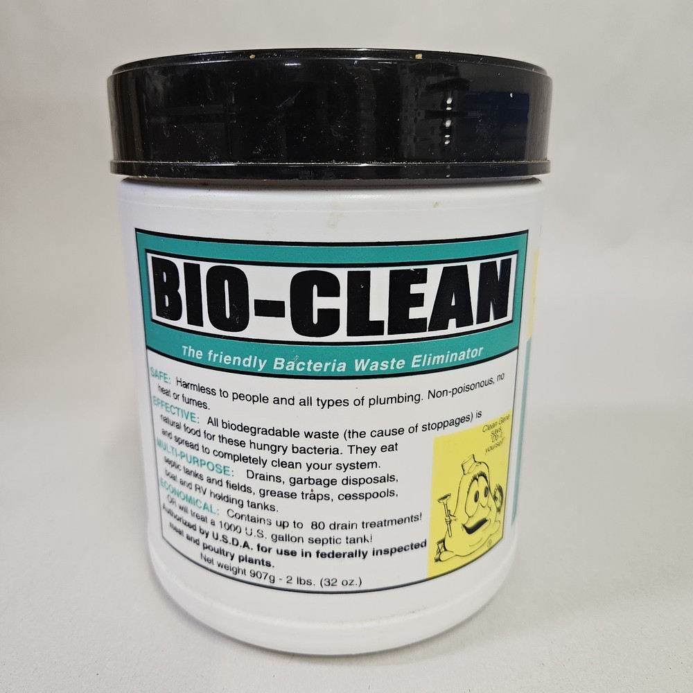 Bio-Clean Drain & Septic 2LB Canister Environmentally Safe OPEN 95% Remaining