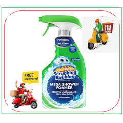 Scrubbing Bubbles Mega Bathroom and Shower Cleaner Spray, Foaming Action Removes