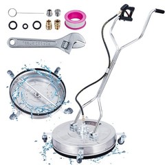 24″ Stainless Steel Surface Cleaner | 4000 PSI, Dual Handle, 4 Wheels