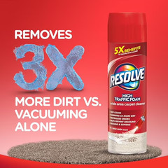 Resolve High Traffic Carpet Cleaner Foam 22 oz Stain & Odor Remover New