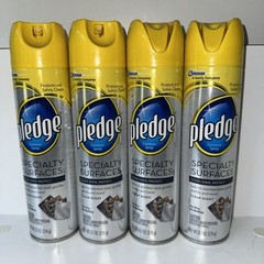 Pledge Specialty Surfaces Stainless Granite Stone Clean Scent Spray – 4 Cans