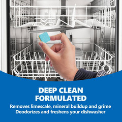 Dishwasher Cleaner and Deodorizer Tablets 24 Pack,Deep Cleaning Descaler Pods fo