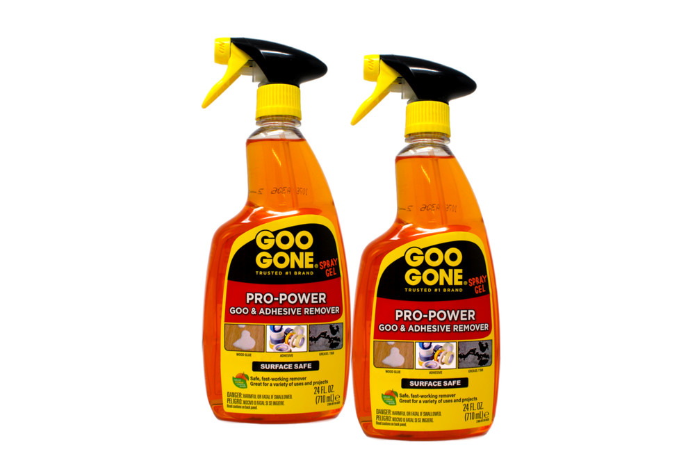 Goo Gone Pro-Power Heavy Duty Adhesive Remover Spray Citrus Scent, 24 oz 2 Pack