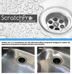 Scratch Pro Kit For Polishing And Repairing Stainless Steel Sinks, Wit