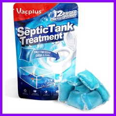 Septic Tank Treatment 12 Pcs for 1 Supply Dissolvable Packs Easy Operation