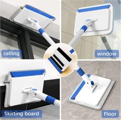 Baseboard Cleaner Tool with Handle, Wall Cleaner with Extendable Long Handle