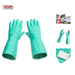 Best Nitrile Rubber Cleaning, Household, Dishwashing Gloves, Latex Free, Viny…