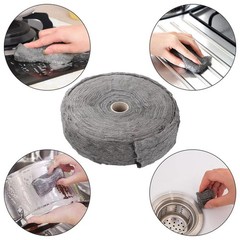 Grade 0000 Steel Wool 5Lb Steel Wool Roll for Cleaning, Remove Rust, Buffing Woo
