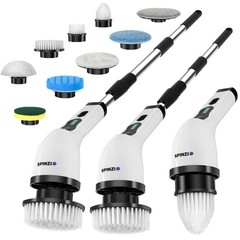 Electric Spin Scrubber Cordless Electric Cleaning Brush with LCD Power Displa…