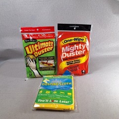 Vintage Lot Of 3 Dusting Cloths Ultimate Duster Mighty Duster New NOS