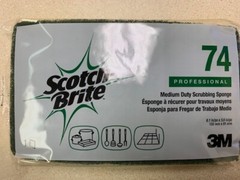 SCOTCH BRITE MED DUTY SCRUB SPONGE 6.1″ X 3.6″ X 0.7″ 3M #74 BOX OF 20