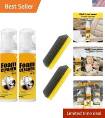2 PCS Luxury Foam Cleaner Spray for Car and Home – Lemon Scent & UV Protection