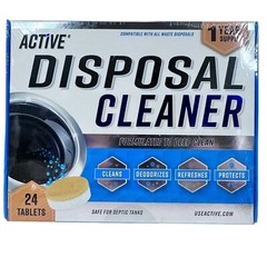 Active Disposal Cleaner 1-Year Supply 24 Tabs Cleans Deodorizes NEW SEALED BOX