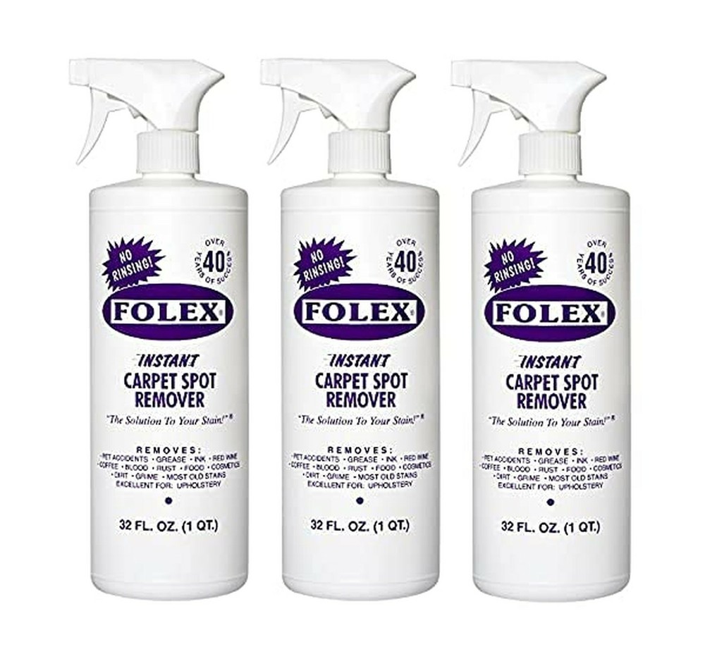 Folex Instant Carpet Spot Remover, 32oz Pack of 3 32 Fl Oz (Pack of 3)