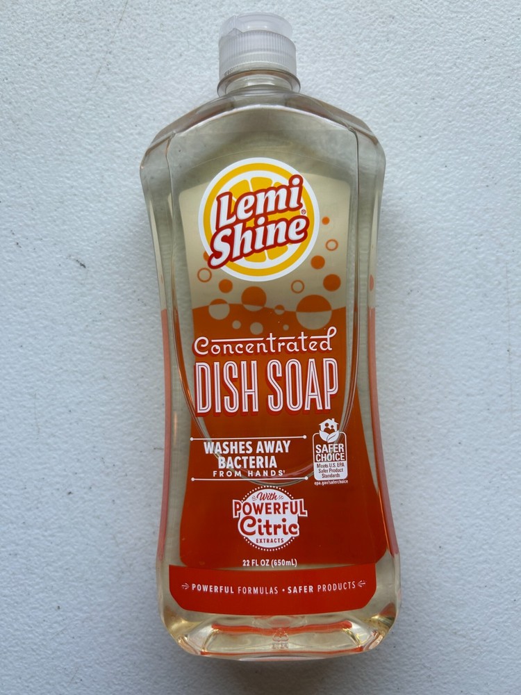 Lemi Shine Concentrated Dish Soap – 22 Fl Oz – with Powerful Citric Extracts