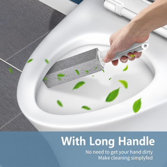 Toilet Bowl Cleaner Pumice Stone -Hard Water Stain Remover with Ergonomic Handle
