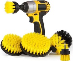 5 Pack Drill Brush Attachment Set, 1/4in Power Scrubber Cleaning Brushes for Tub