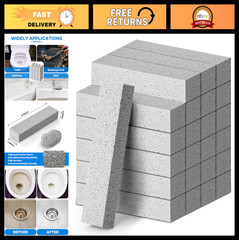 24 Pack Pumice Stones for Toilet Bowl & Kitchen Cleaning, Scouring Sticks, Gray
