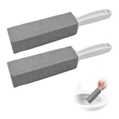 Toilet Bowl Cleaner Pumice Stone with Handle for Limescale & Hard Water Stains
