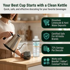 Electric Kettle Descaler, 15 Uses, 35% Citric Acid Concentrate — Compatible w…