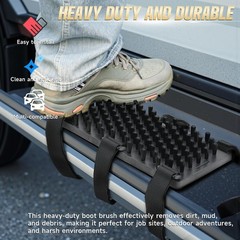 Truck Step Mounted Brush Fit for Universal, Heavy Duty Boot Scraper Brush with 4