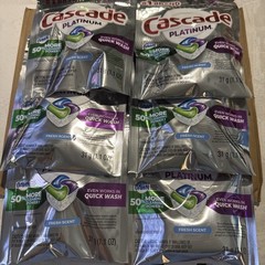 Cascade Platinum Dishwasher Pods-Fresh Scent-Camper/Cottage 6-2packs-Fast Ship