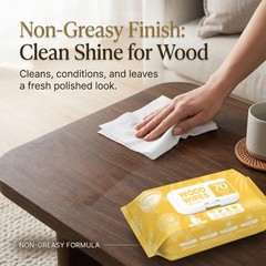 Jungles Wood Furniture Cleaner , XL 8×10 Inch, 70 Count
