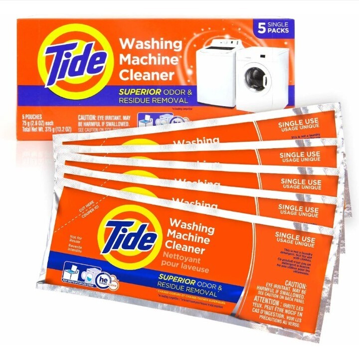 Tide Washing Machine Cleaner for High Efficiency washers 7 sealed packages.