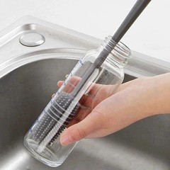 Silicone Milk Bottle Brush Long Handle Glass Cup Cleaning Scrubber Tool