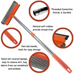 Window Squeegee for Window Cleaning, Squeegee Window Cleaner Tool 2 in 1 Car …