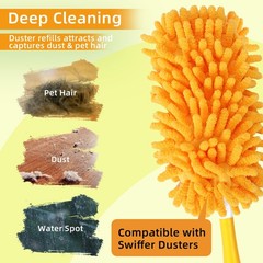 Reusable Duster Refill with Swiffer Duster Kit – Pet Heavy Duty Duster Refill…
