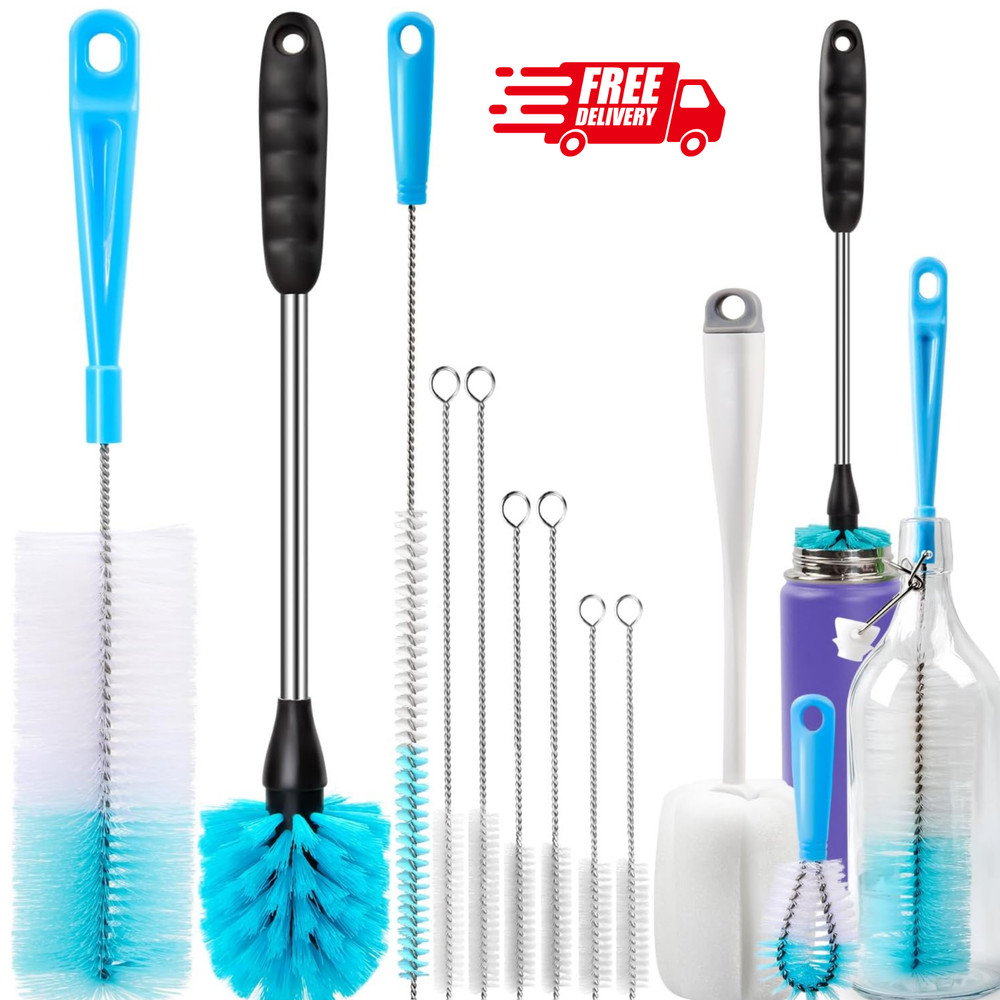 Holikme Bottle Brush Tube Cleaning Lab Set with Long Handle, Cup Cleaner Washing