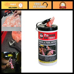 Heavy Duty Hand & Tool Cleaning Wipes, Degreasing Waterless Cleaner, 82 Count