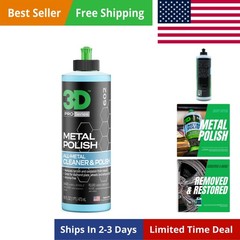 Metal Polish – Heavy Duty Car Metal Polish for Aluminum, Chrome, Brass, Coppe…