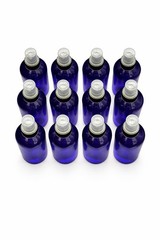 Spray Bottles 8oz 12 Pack Blue Fine Mist Refillable Plastic Empty Bottles