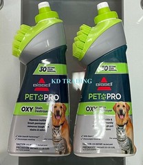 2-Pk~ Bissell PET PRO OXY Carpet Stain Odor Destroyer PERMANENT REMOVER w/ Brush
