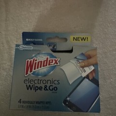 NEW Windex Electronics “Wipe & Go” Individual Wipes HTF Travel Box Of 4 Wipes