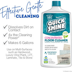 Quick Shine Concentrated Floor Cleaner 27 Oz Makes 27 Gallons Hardwood Tile
