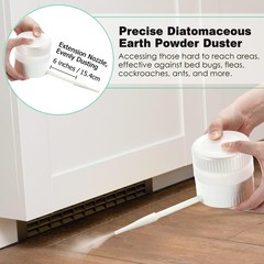 2 Pack Diatomaceous Earth Powder Duster with 6 Inch Nozzle Pest Control