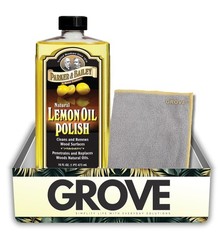 Parker & Bailey Lemon Scent Lemon Oil 16 oz Liquid Bundle with Microfiber Clo…