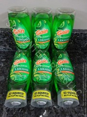 6 Gain Ultra Clean ORIGINAL Scent EZ-SQUEEZE Dishwashing Liquid Dish Soap 14.7oz