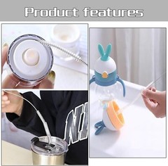 Nylon Straw Brush Cleaner Bottle Tube Pipe Small Long Cleaning 10Pcs Set USA
