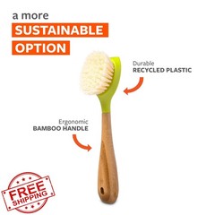Full Circle Green Dish Brush Bamboo Handle