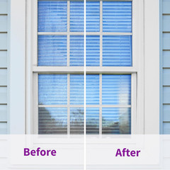 High Performance Outdoor Window Spray and Rinse Cleaner with Hose End Adapter In