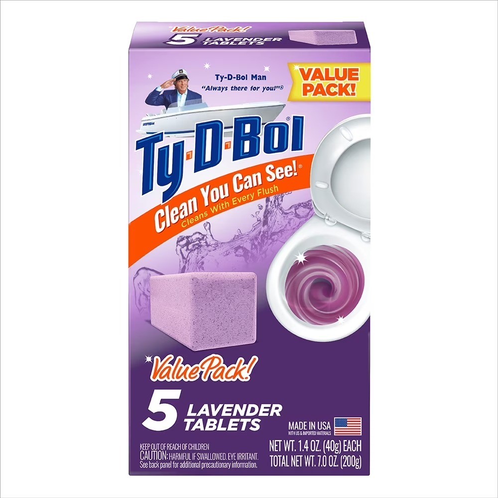 Bleach-Free Toilet Bowl Cleaner Tablets, Unscented, 1.4 oz, 5 Pack