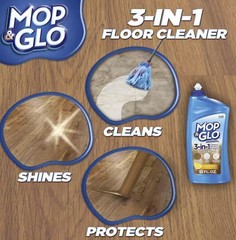 MOP & GLO Professional Multi-Surface Floor Cleaner 64 oz Wood Tile Vinyl Shine