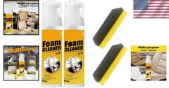 2 PCS Luxury Foam Cleaner Spray for Car and Home – Lemon Scent & UV Protection